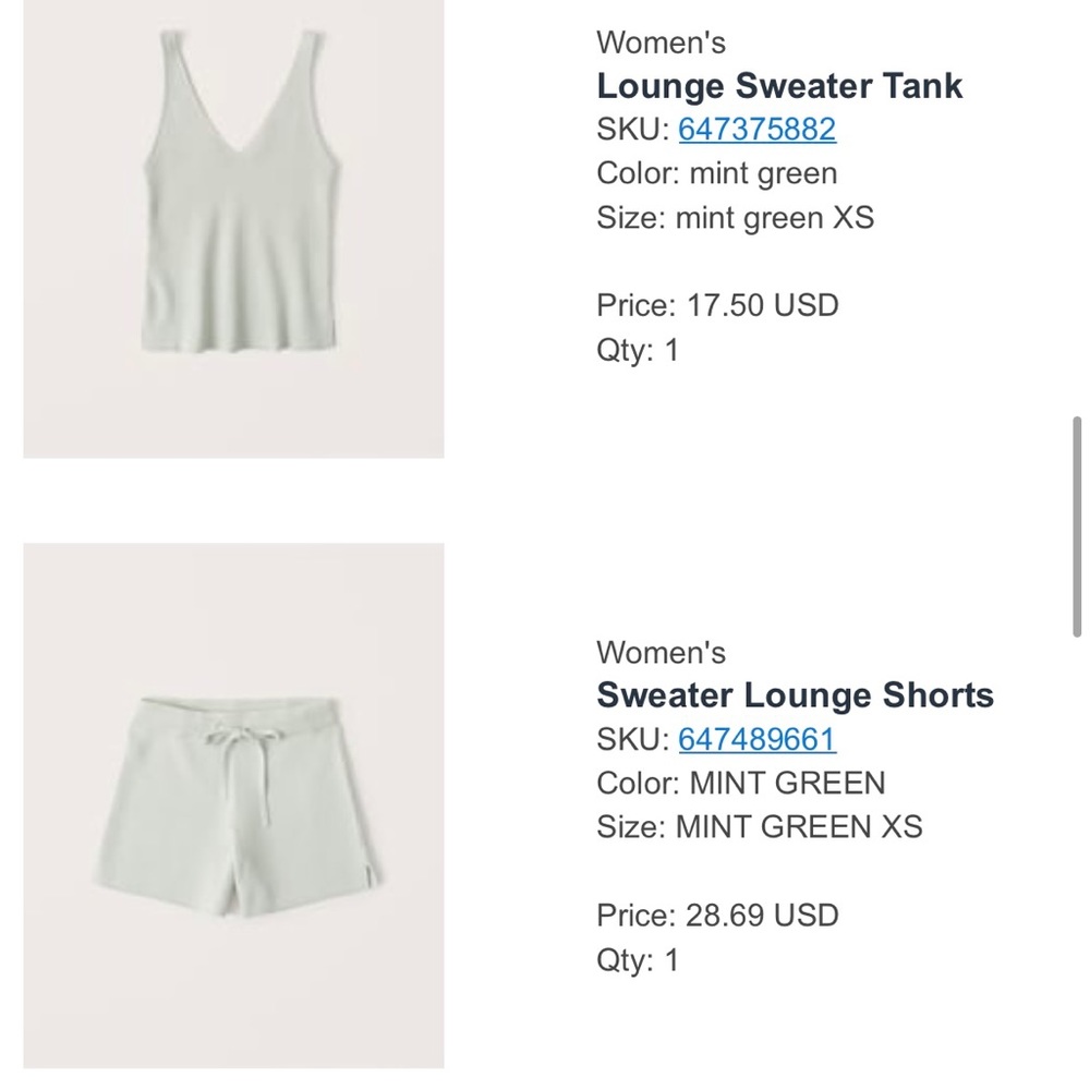 Abercrombie and Fitch lounge set